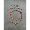Náramek ze shambala šňůrky se zlaceným smajlíkem Ag925