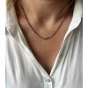 Řetízek z kamene sand stone s tyrkysy a mexickým opálem Ag925
