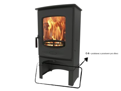C - Eight Blu - podstavec s prostorem pro dřevo