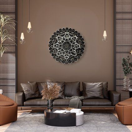 3D Wooden Mandala Wall Art 'Happiness'