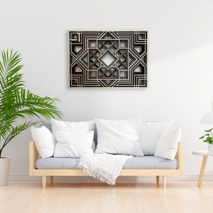 Geometric 3D Wooden Wall Art