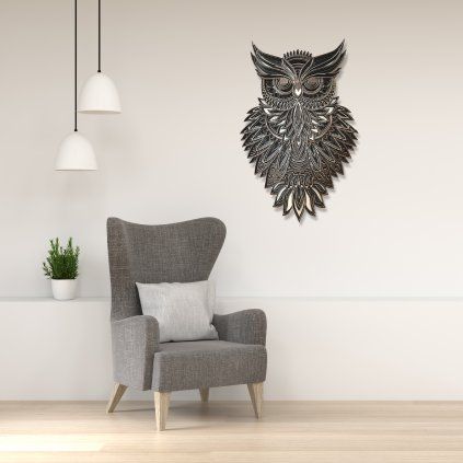 3D Wooden Owl Wall Art