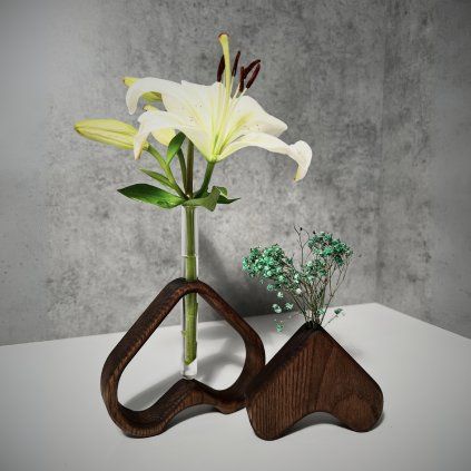 Wooden vase set with ampoule "Relax"