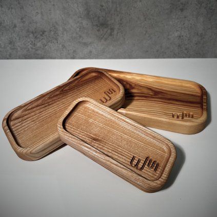 Oak & Ash Solid Wood Serving Tray