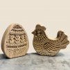 Handmade Oak Easter Hens and Eggs