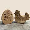 Handmade Oak Easter Hens and Eggs