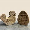 Handmade Oak Easter Hens and Eggs