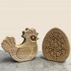 Handmade Oak Easter Hens and Eggs