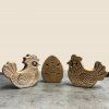 Handmade Oak Easter Hens and Eggs