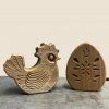 Handmade Oak Easter Hens and Eggs