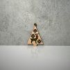 Czech Folklore Wooden Christmas Ornaments, Brown