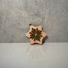 Czech Folklore Wooden Christmas Ornaments, Brown