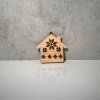 Czech Folklore Wooden Christmas Ornaments, Brown