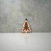 Czech Folklore Wooden Christmas Ornaments, Brown