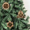 Czech Folklore Wooden Christmas Ornaments, Brown