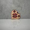 Czech Folklore Wooden Christmas Ornaments, Red
