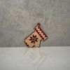 Czech Folklore Wooden Christmas Ornaments, Red