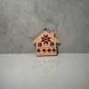 Czech Folklore Wooden Christmas Ornaments, Red