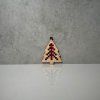 Czech Folklore Wooden Christmas Ornaments, Red