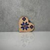 Wooden Slavic Folklore Christmas Ornaments, Blue Accent