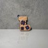 Wooden Slavic Folklore Christmas Ornaments, Blue Accent