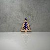 Wooden Slavic Folklore Christmas Ornaments, Blue Accent
