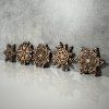 Set of 5 Oak Veneered Snowflake Coasters