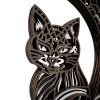 3D Wooden Cat & Moon Wall Art