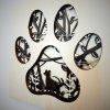 3D Paw Print Wooden Wall Art