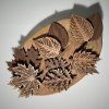 Autumn Leaves Set of 10 Oak & Walnut Veneer Coasters