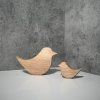 Solid Oak Bird Figurines