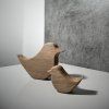 Solid Oak Bird Figurines