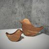 Solid Oak Bird Figurines