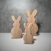 Solid Oak Easter Bunny Figurines