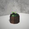 Oak & Ash Wood Planter with Preserved Moss