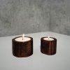 Unique Handmade Oak & Ash Wood Tea Light Holder