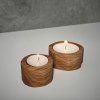 Unique Handmade Oak & Ash Wood Tea Light Holder