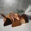 Unique Shape Solid Wood Vase Set