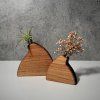 Unique Shape Solid Wood Vase Set