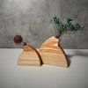 Unique Shape Solid Wood Vase Set