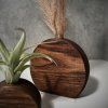 Round Solid Wood Vase Set