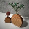 Round Solid Wood Vase Set