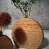 Round Solid Wood Vase Set