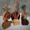 Round Solid Wood Vase Set