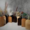 Set of Three Minimalist Wooden Vases "Simple"