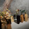Set of Three Minimalist Wooden Vases "Simple"