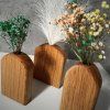 Set of Three Minimalist Wooden Vases "Simple"
