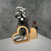 Wooden vase Set with Ampoule "Heart"