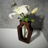 Wooden vase with ampoule "Harmony"