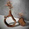 Short wooden vase set "Elegance"
